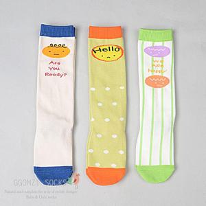 [꼼지]Y헬로우 반장(3족)세트/유아양말/니삭스/반스타킹/무릎양말/여아/남아