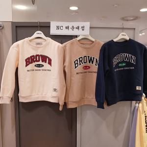 [오후]깔끔한 기본 ~~브라운 기모 맨투맨 OHMA23T05