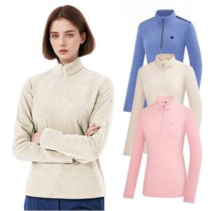 콜핑 폴라플리스 본딩 멜란지 여자 겨울 등산 집업 티셔츠