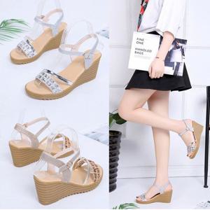 858 웨지샌들 여성샌들 여자 플랫 여름