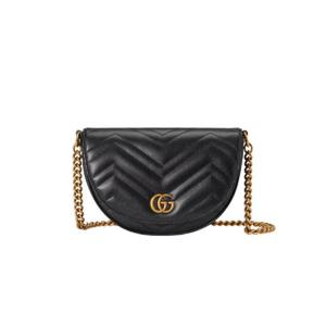 구찌 GG 마몽 마틀라세 체인 미니백 블랙 레더 746431-DTDHT-1000