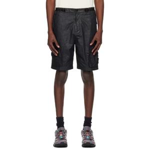 스톤아일랜드 반바지 블랙 오가닉 룩 나일론 파나마 TC 쇼츠 251828M193014