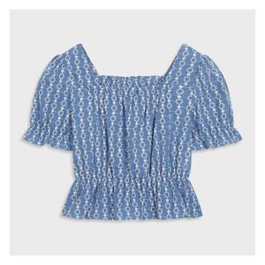 [미쏘]스퀘어넥 미니프릴 블라우스 (MIWBWC712G-T)