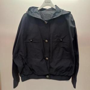 Latium HC06 짧은 세미크롭 팔뚝품편한 깔끔한 집업 후드 가을 가오리 벌룬점퍼 T2553jp05N