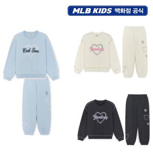 [MLB KIDS]스트릿 하트 아트웍 여아 맨투맨세트(7FS2H0356)