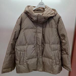 Latium HC06 프리미엄 덕 H라인 엉덩이길이 탈부착 후드 패딩 집업 하이넥 점퍼 T2554jp04B