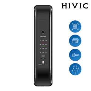 [수도권설치] 하이빅 HP-900F(KN-900F) 그레이 지문인식 푸시풀 도어록 지문+카드키4개+비상키2개+번호키 [안으로 열리는 문 가능] 즉시잠금 푸쉬풀 현관문 디지털도어락