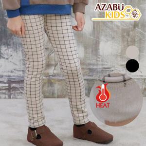 [아자브키즈] 기모 체크 레깅스 유아기모레깅스 아동 겨울