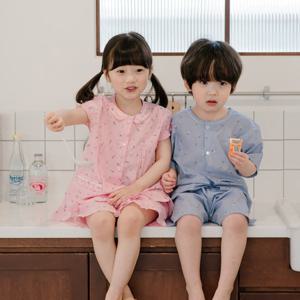 [란젤] 파인애플도트 파자마세트/여름잠옷/면100%