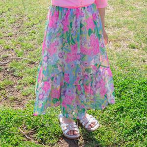 [택가36800원]여름 알로하 플라워 롱 스커트 JTUSK09