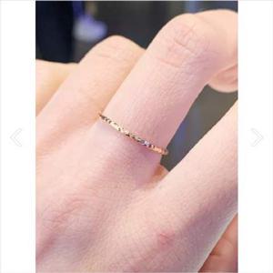 미니골드 14K 할로우 컷팅 실 반지 RCOM4120