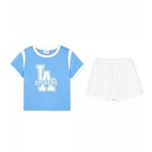 MLB 키즈 반팔 티셔츠 치마바지 셋트 A7 7FS1V0543 07BLS 45LAL