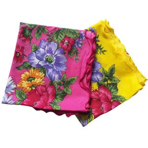 (2매) 화사꽃무늬 아사면 손수건세트/엄마 할머니 스카프선물