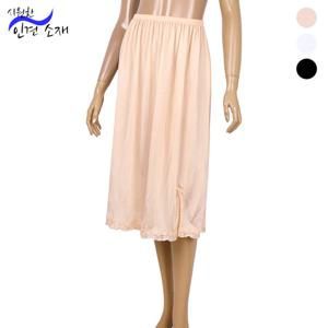 바풀 CN TN 18866 인견 속치마 7부 롱 반슬립 자수EDGE (XXL size)