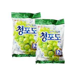 롯데제과 청포도 캔디 323g x 2개/ 사탕 간식