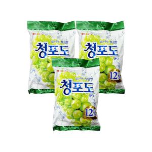 롯데제과 청포도 캔디 323g x 3개/ 사탕 간식