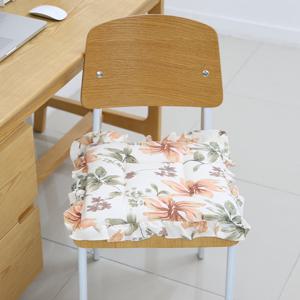 이솔홈 린넨 목련 레이스 끈 방석 학생방석