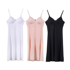 국산 부드러운 인견  롱 브라슬립 원피스 이너 홈웨어 잠옷 끈
