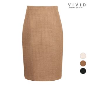 VIVID 여성 트위드 H라인 가을봄 정장스커트