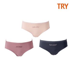 [트라이] 여성 미디 팬티 3매