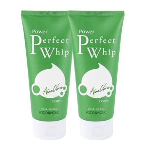 (2개)푸드어홀릭 파워 퍼펙트 알로에베라 휩 폼클렌징 120ml