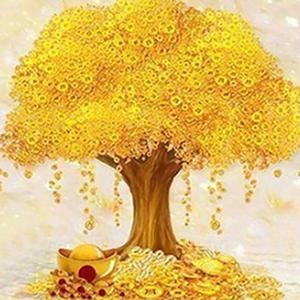 황금나무보석십자수 금전수 3 패브릭 보석십자수 40x40