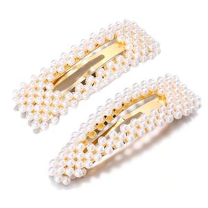 진주 헤어 똑딱이핀 머리핀 진주클립 펄 구슬 1pc