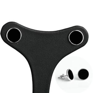 핫신상 매쉬블랙스톤 실버귀걸이