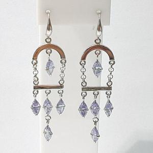 [블루케이] 실버자수정 합성석 귀걸이231102-02주렁