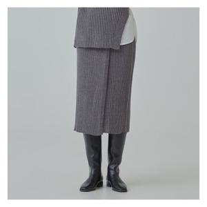 [미쏘][미쏘]H라인 랩 롱 니트 스커트(MIWWHAV21T).