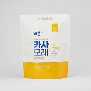 바른카사모래 라이트 6L (4.2kg) (가는입자) 고양이 모래 고양이 모래