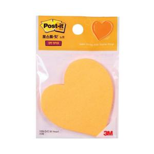 포스트-잇(윙크하트 모양/그리움노랑/3M)