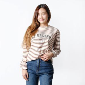 [꾸즈]크롭스트라이프티셔츠(CTP945T1LM)