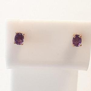 [블루케이] 실버925 자수정원석귀걸이240301-23탄생석