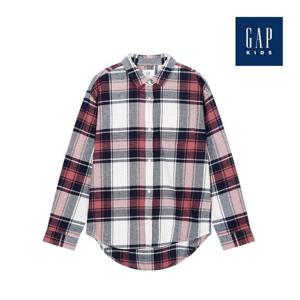 [갭키즈]체크 패턴 플란넬 언발 셔츠(725599-00-9_BE)