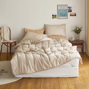 [쁘리엘르] 데일리체크 항균 워싱 차렵 이불 SS