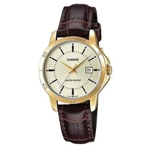 CASIO 카시오 LTP-V004GL-9A 여성시계 가죽 손목시계