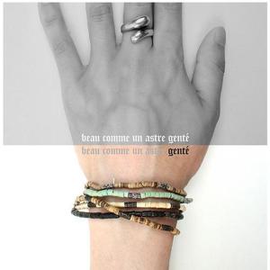 GENTE 3줄 패션볼 팔찌 여름악세사리