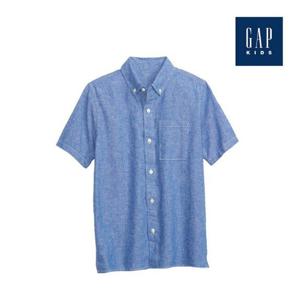 [갭키즈]패치 포켓 린넨 셔츠(824556-01-9_BL)