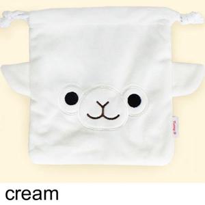 주머니 뀨뀨 알파카 조리개 파우치 크림 1개