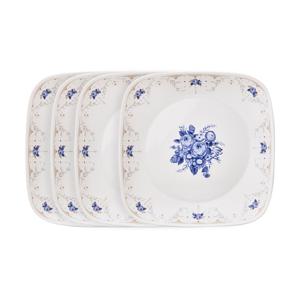 [코렐]MSNY 블루밍블루 사각중접시 4P세트