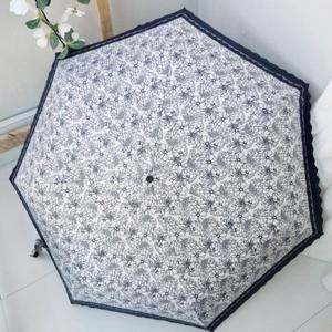 [애슬릿][애슬릿]여성 꽃 여름 UV 차단 접이식 양산 양우산