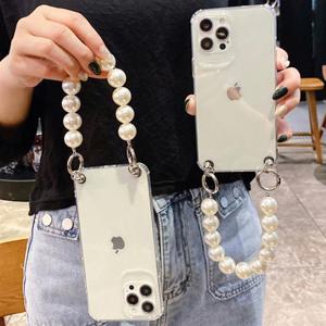 갤럭시버디3 A15 4G 5G 진주 손목스트랩 클리어 투명 젤리케이스