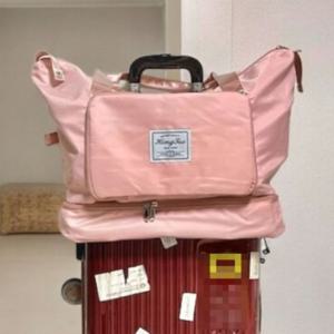 보스턴백 핑크 여행 보조 가방 접이식 천가방 짐가방