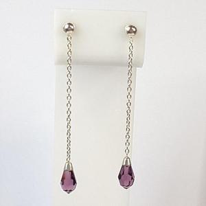 [블루케이] 실버925 자수정합성석 귀걸이240810-18