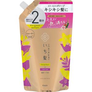 이치카미 그라시 홈 프로덕트 이치카미 디자인 & 컬러 케어 샴푸, 리필 2개, 660mL
