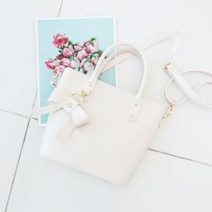 힙색 러블리한 빅리본장식 바스켓크로스백