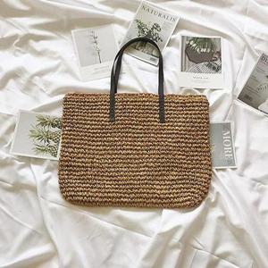 여성 2컬러 라탄 밀짚 바캉스 보부상 숄더백 토트백 LKB902S