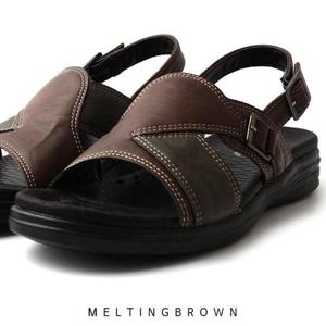 [멜팅브라운] 남성샌들 남자샌들 남성가죽샌들 캐주얼샌들 MK02