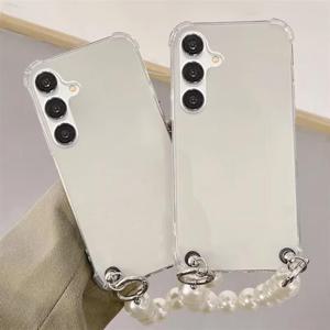 갤럭시A36 5G A366 진주 손목 스트랩 클리어 투명 젤리 케이스